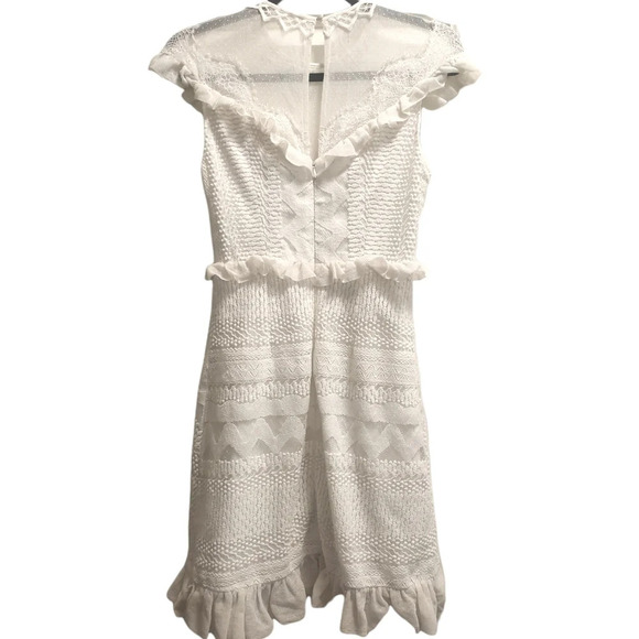 Three Floor Lace Dress Women's Size 2 In Line Off White Pairie - Picture 3 of 9
